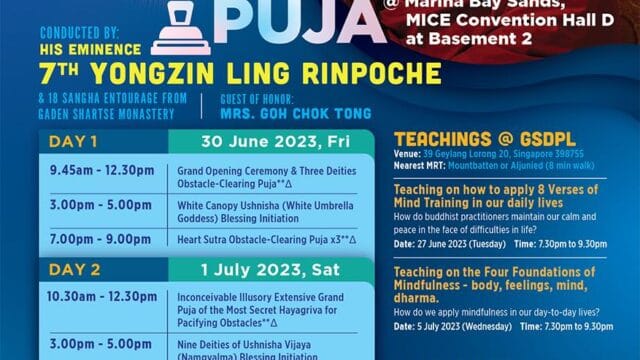 How to Apply Mind Training Techniques Into Our Daily Lives by H.E. Yongzin Ling Rinpoche