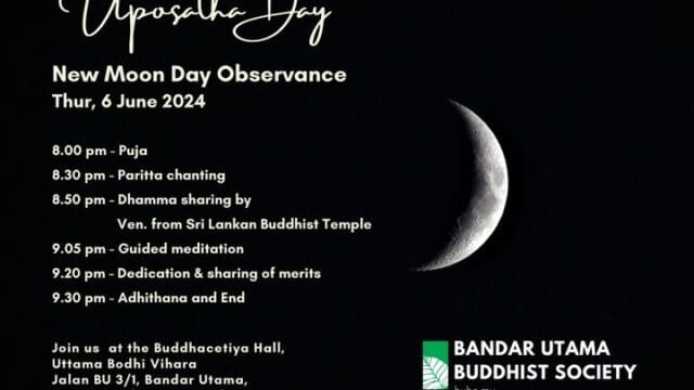 New Moon/ Full Moon Day Observance & Chanting (Malaysia)