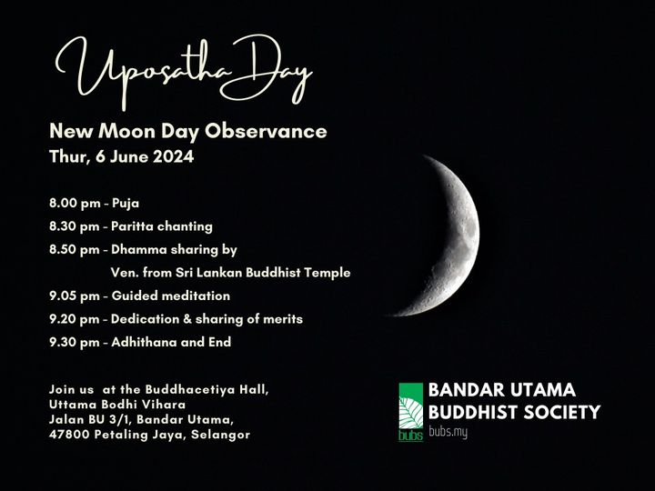 New Moon/ Full Moon Day Observance & Chanting (Malaysia)