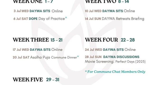 DAYWA Sits (Online and In-Person Meditation)