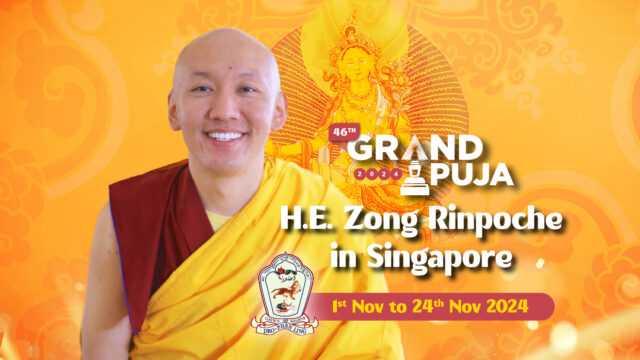 GSDPL 46th Grand Puja by H.E. Zong Rinpoche & 26 Sangha Entourage