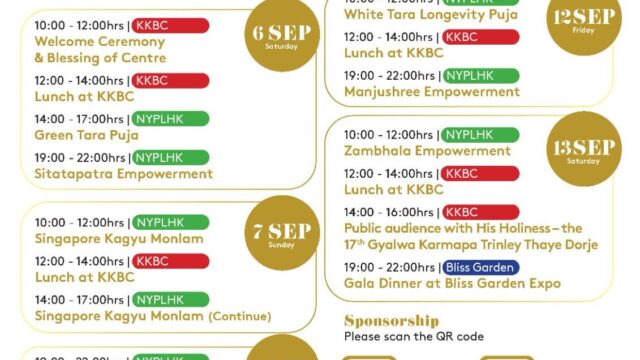 His Holiness – the 17th Gyalwa Karmapa Trinley Thaye Dorje visits SG!