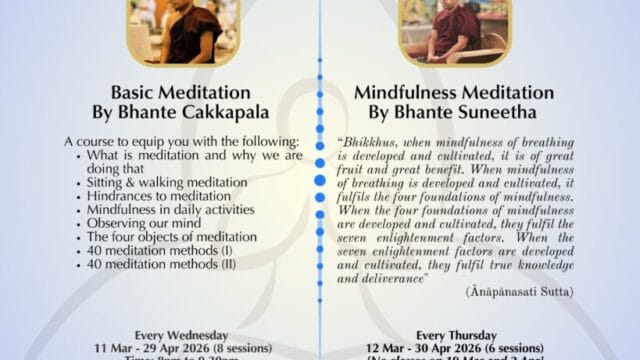 Mindfulness Meditation Course – By Bhante Suneetha