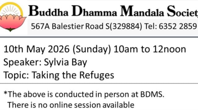BDMS Sunday Service and Dhamma sharing by Sis Sylvia Bay