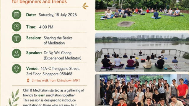 17th Chill & Meditation on 18th Jul (Sat) 4pm